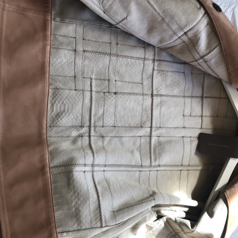 Snake skin leather and suede jacket